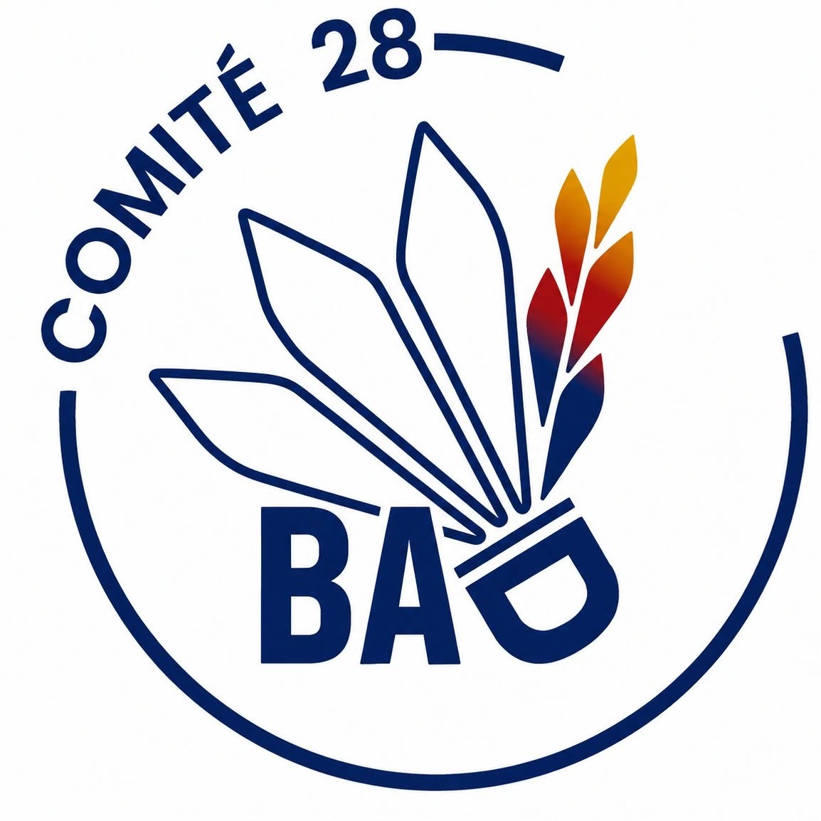 logo du comité départemental de badminton du 28